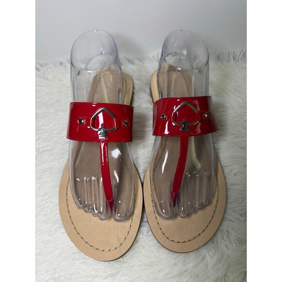 Kate Spade Patent Red Sandals – Size 8 – New - Picture 2 of 12